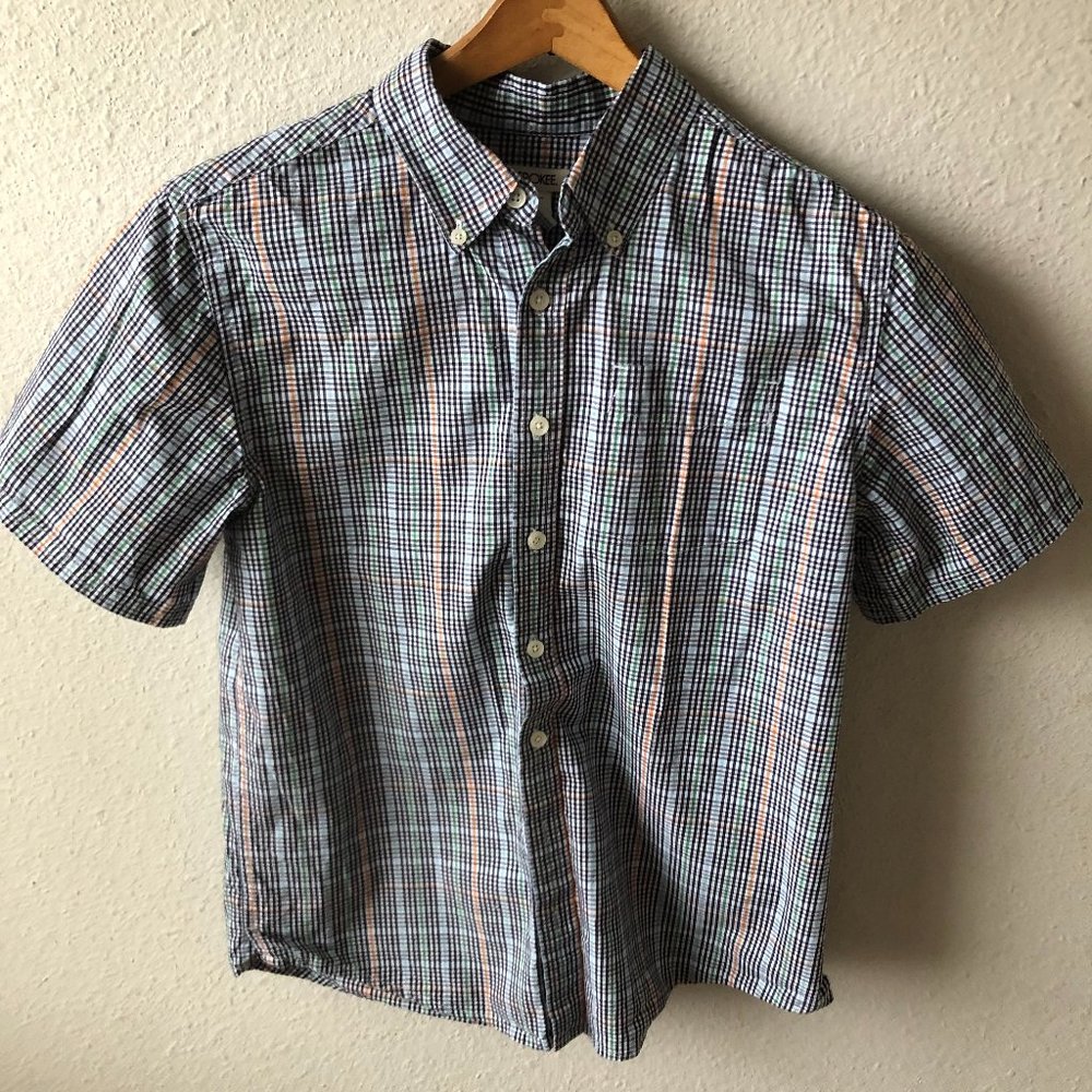 Cherokee short sleeve dress shirt 12-14 large